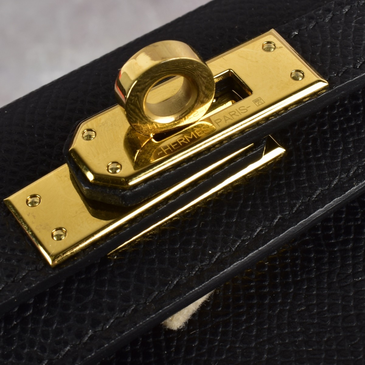 Replica Hermes Mini Black Leather Bag