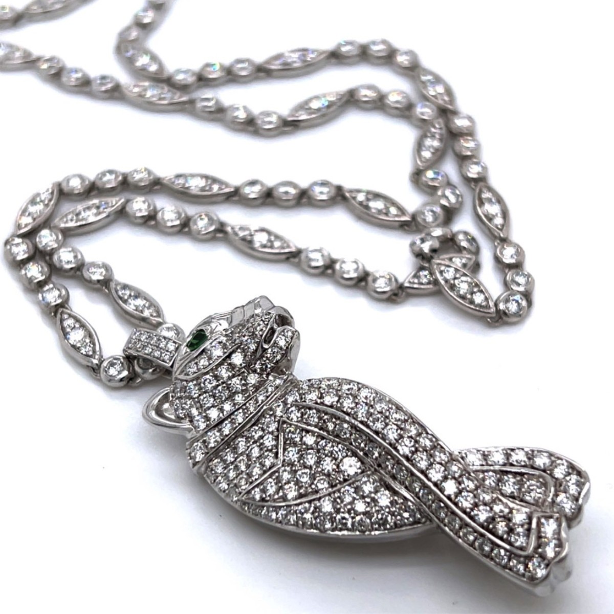 Diamond and Gold Panther Necklace