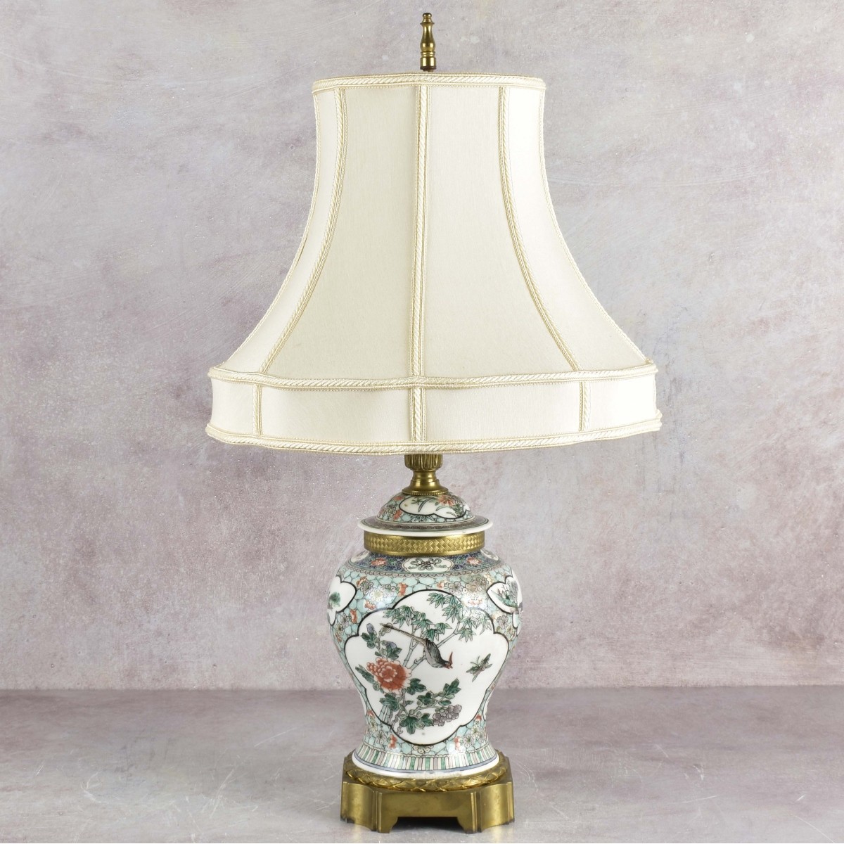 Chinese Porcelain and Ormolou Lamp