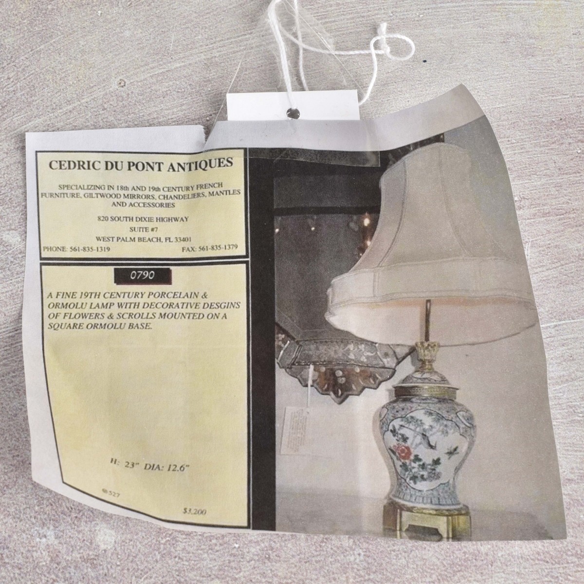 Chinese Porcelain and Ormolou Lamp