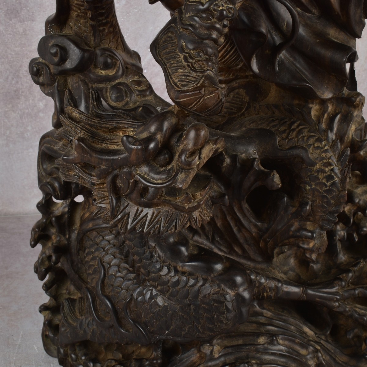 Chinese Wood Sculpture of a Warrior