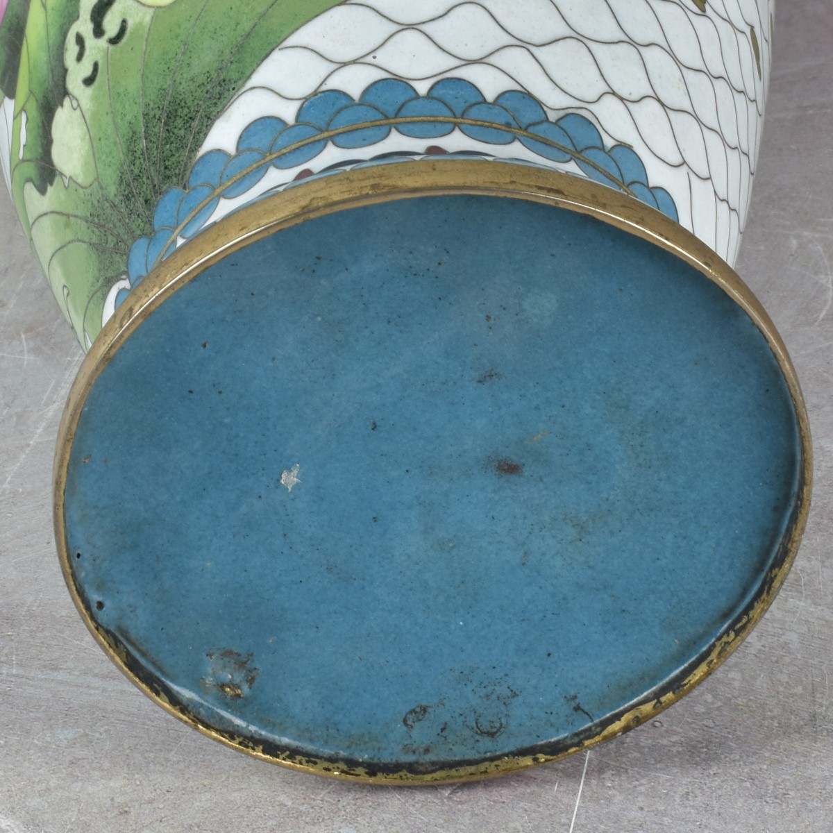 Chinese Cloisonne Koi Vase