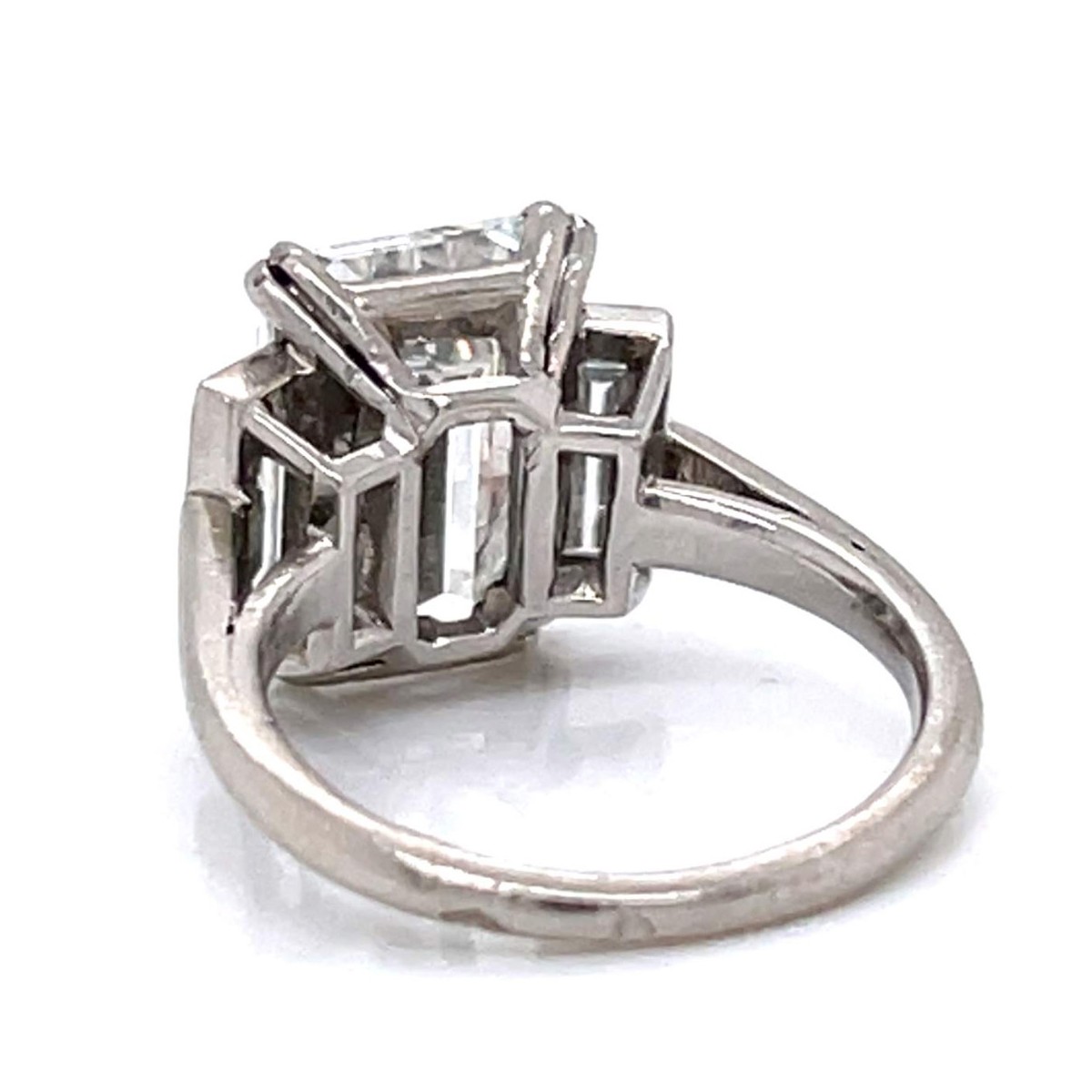 Deco GIA Diamond and Platinum Ring