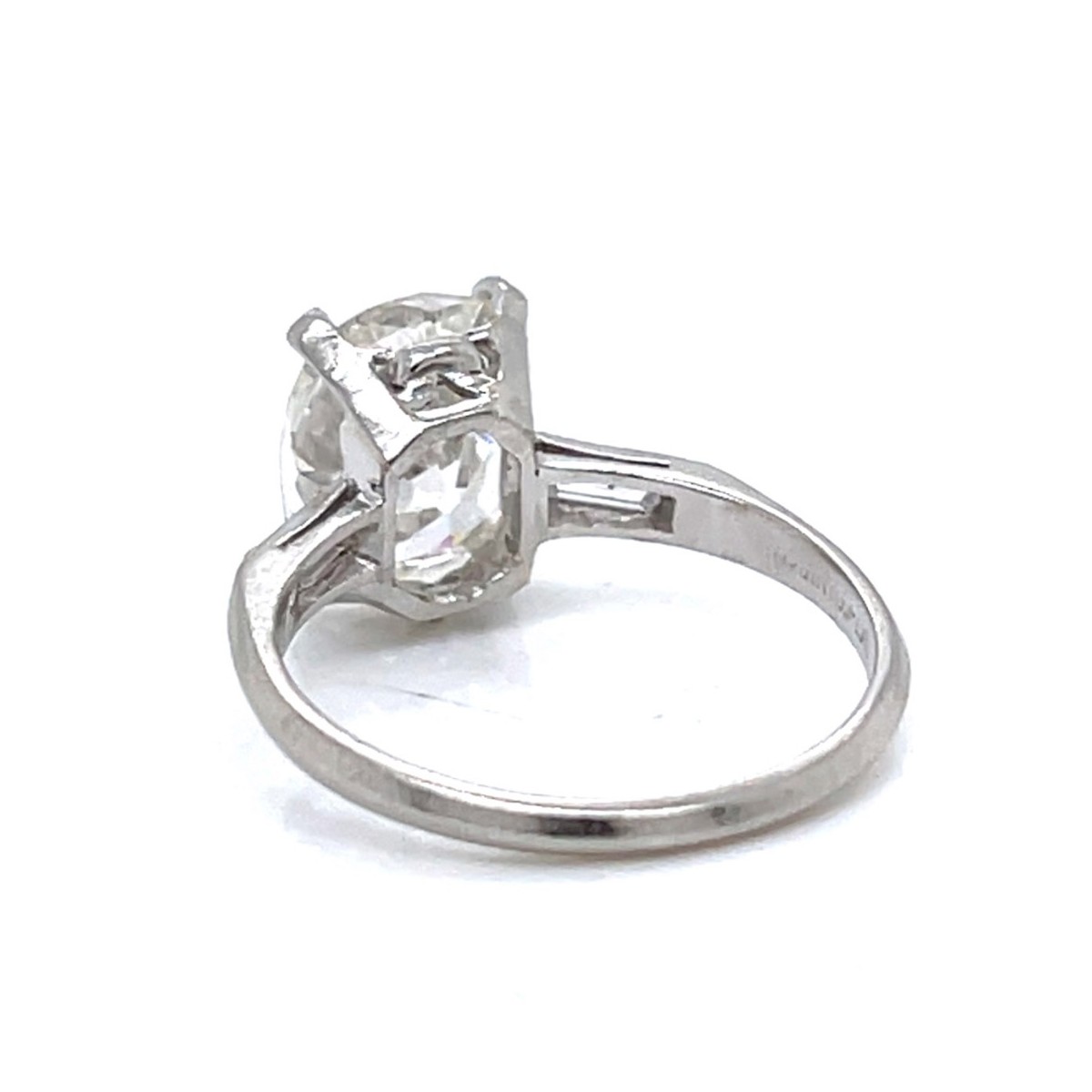 Deco Diamond and Platinum Ring