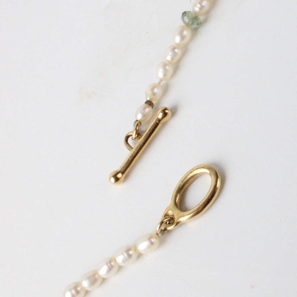 Pearl, Tourmaline and 18K Necklace