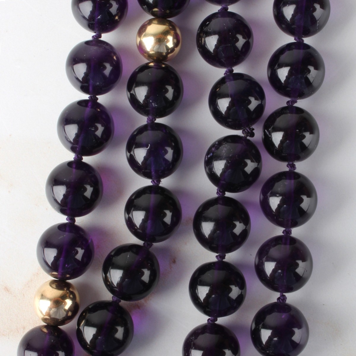 Amethyst and 14K Necklace