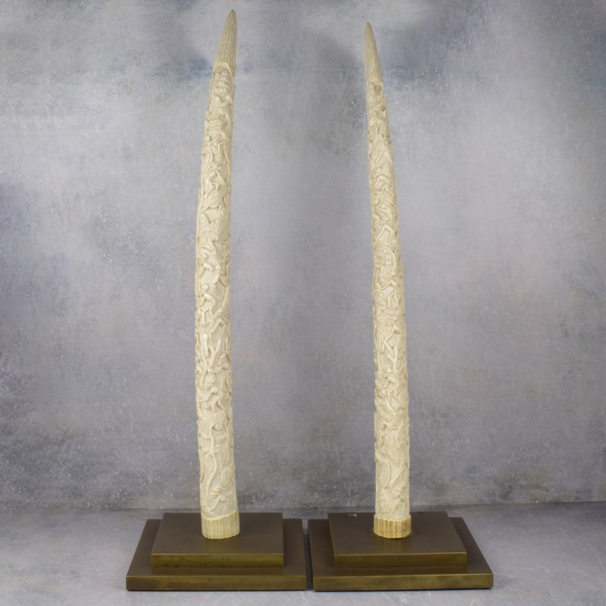 Antique Pair of Carved African Sculptures