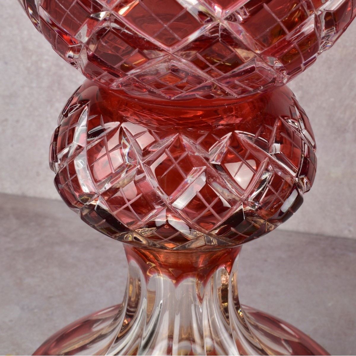 Large Czech Bohemian Vases