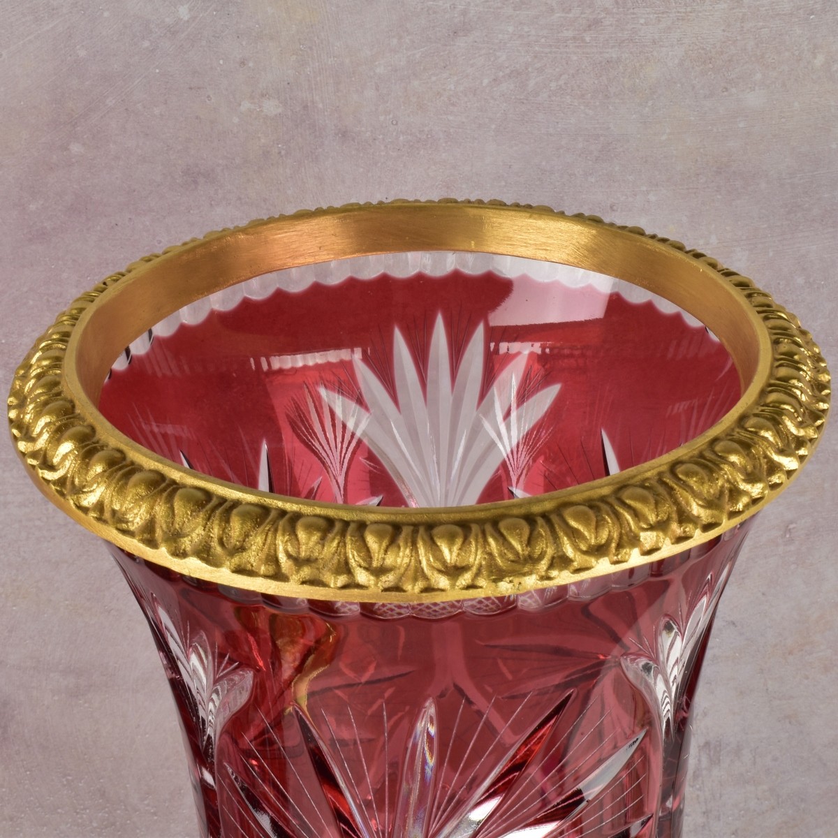 Large Czech Bohemian Vases