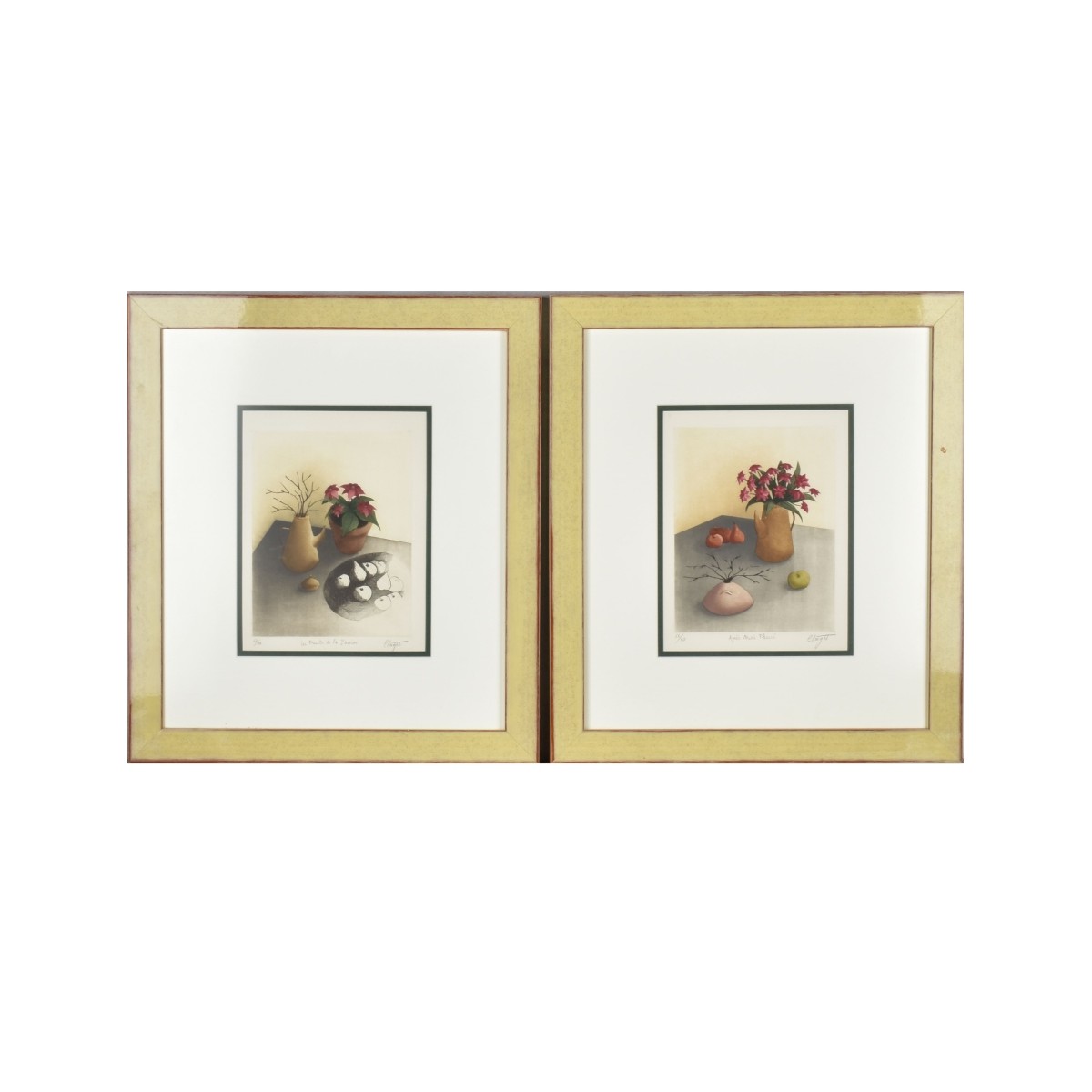 Framed Colored Lithographs