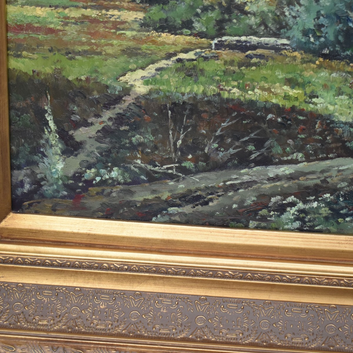 Oil on Canvas, Rural Landscape Scene