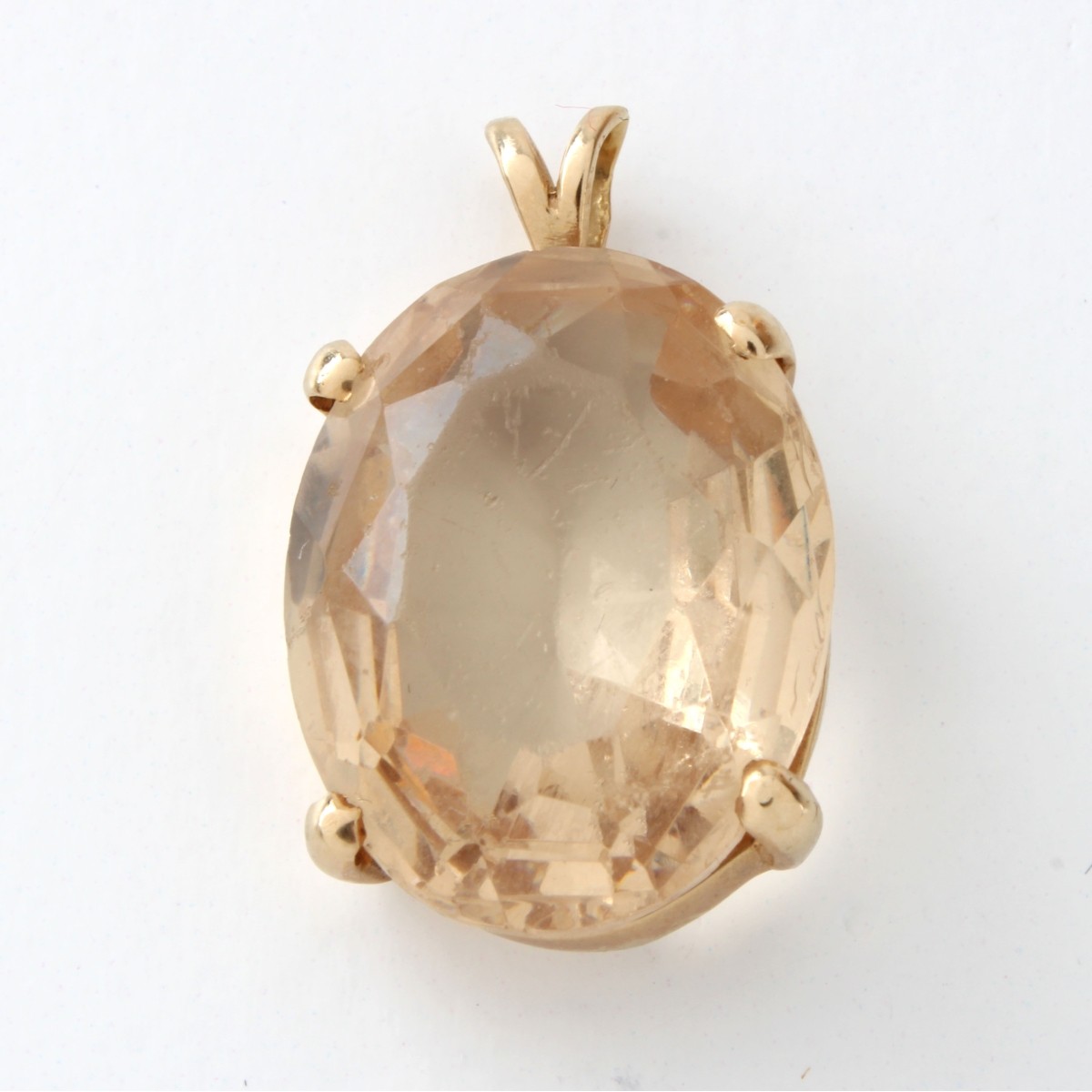 Citrine and 14K Pendant