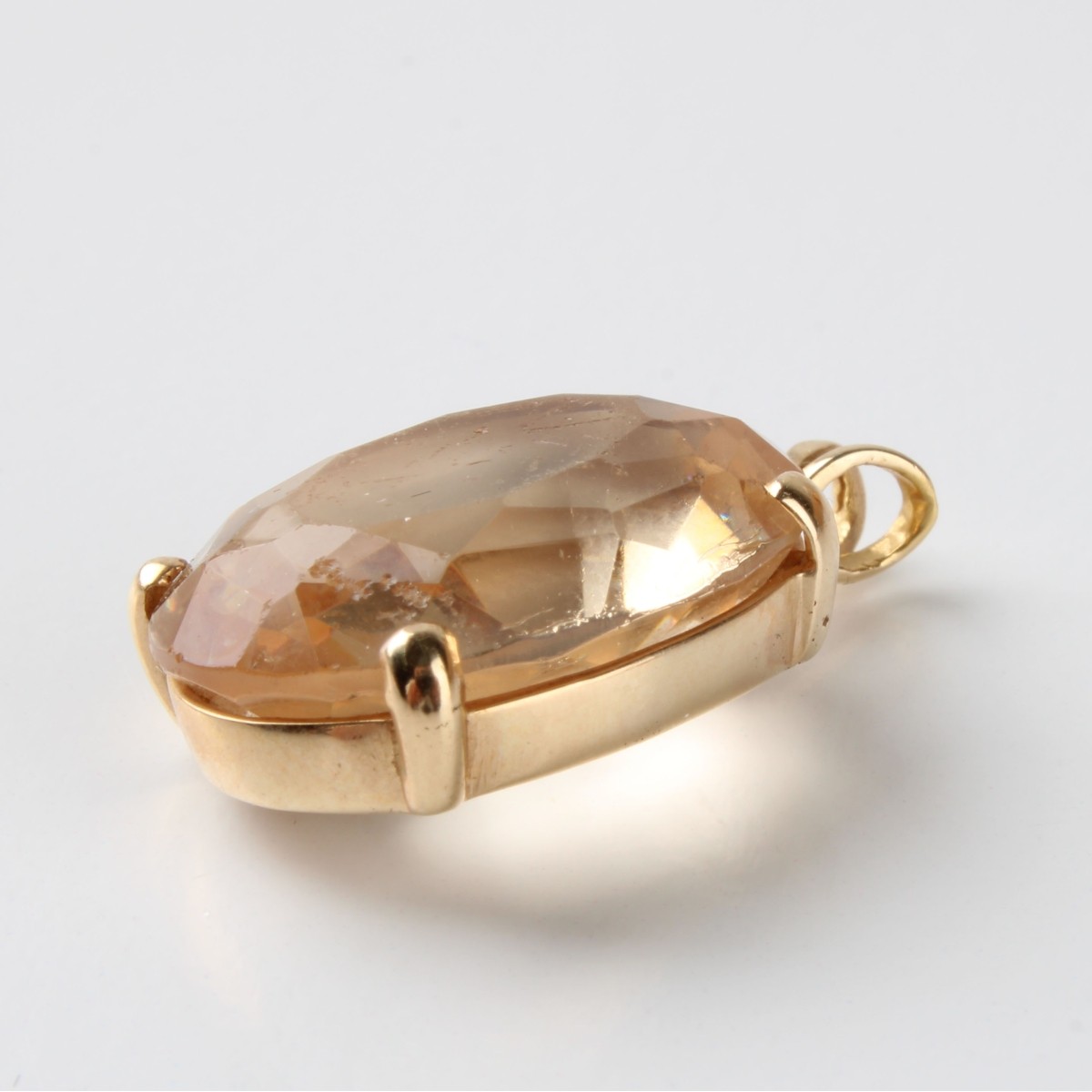 Citrine and 14K Pendant