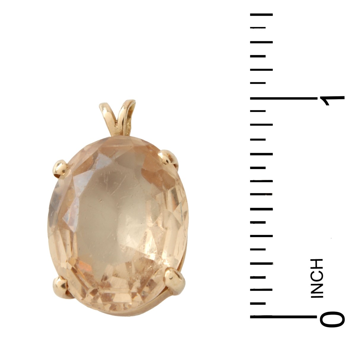 Citrine and 14K Pendant