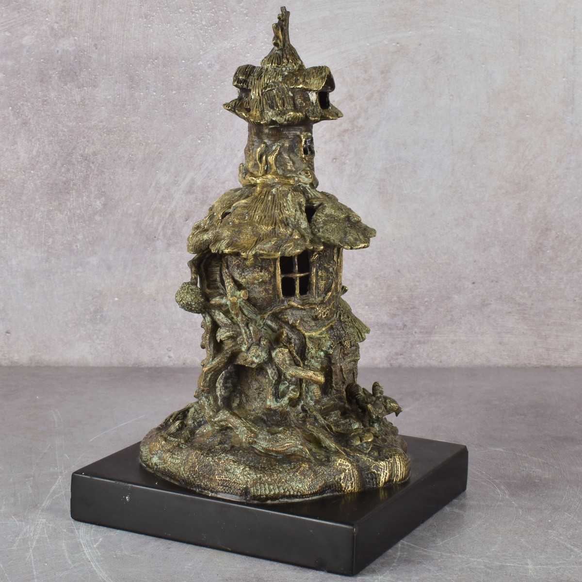 Vintage Gilded Bronze Fairy Tower