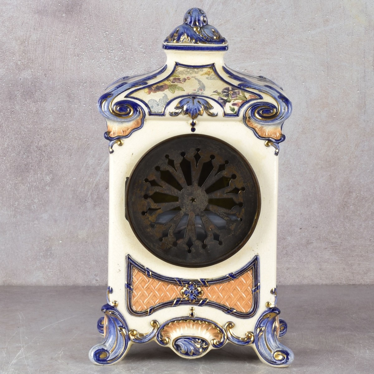 French Sarreguemines F. Marti Clock