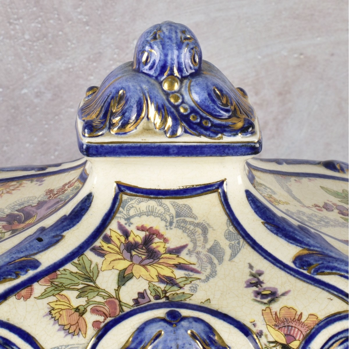 French Sarreguemines F. Marti Clock