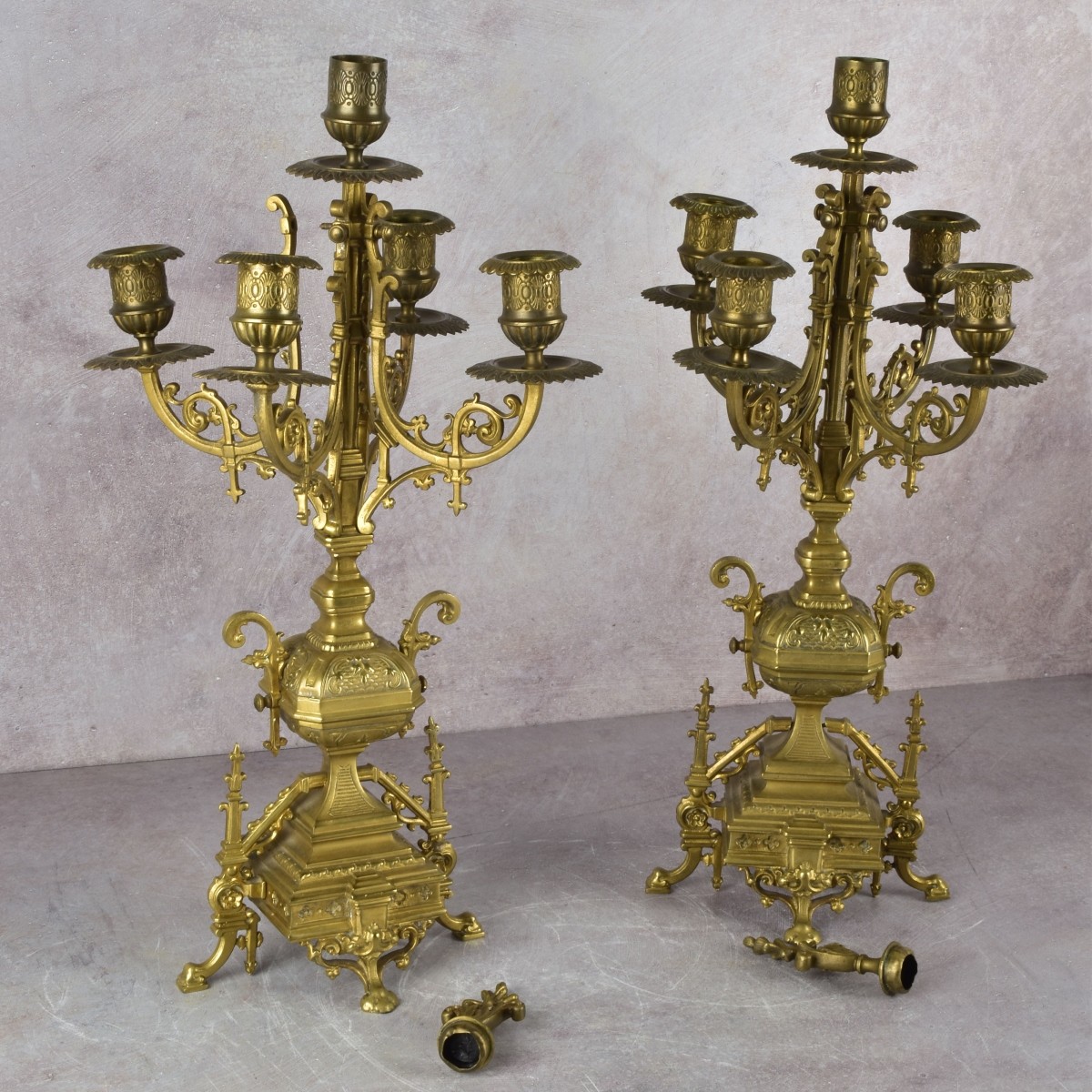 French AD Mougin Garniture Set