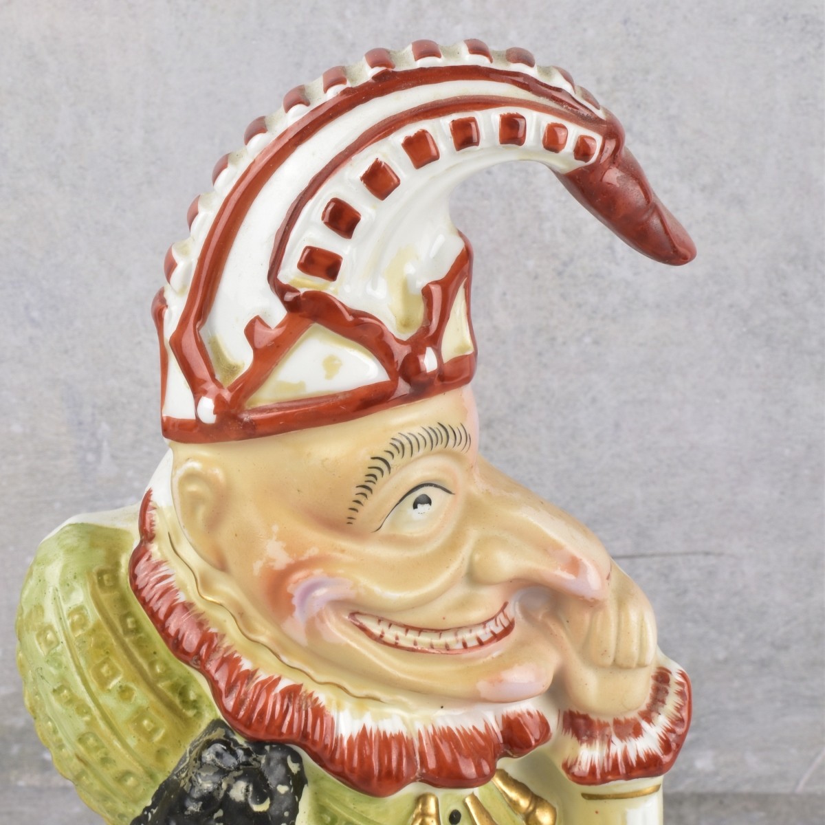 Punch and Dog Porcelain Figural Bank