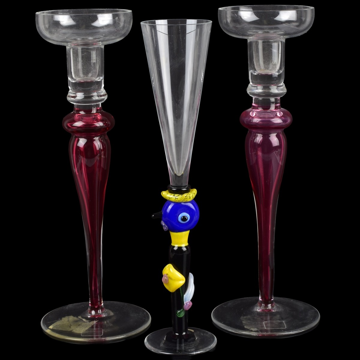 Vintage Art Glass Tableware Pieces