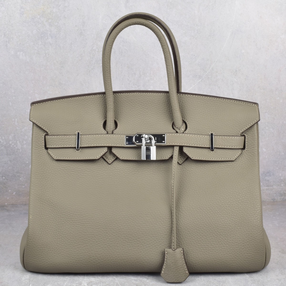 Replica Hermes Birkin Taupe Leather Bag