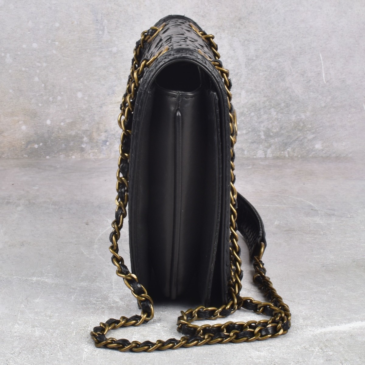 Replica Channel Back Python Antico Flap Bag