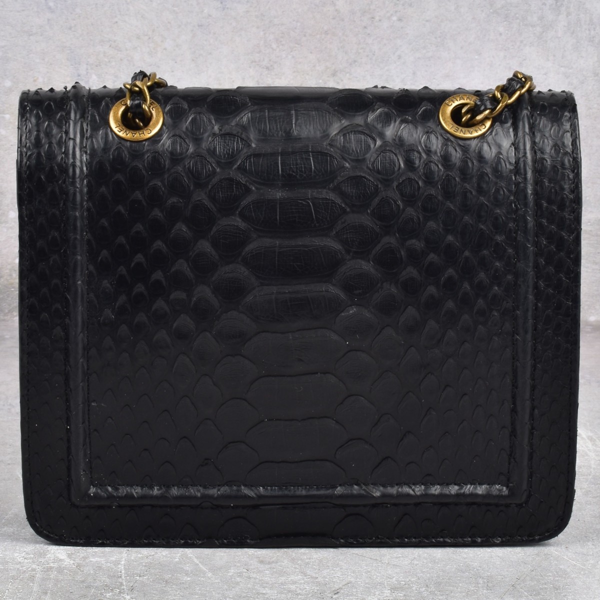 Replica Channel Back Python Antico Flap Bag