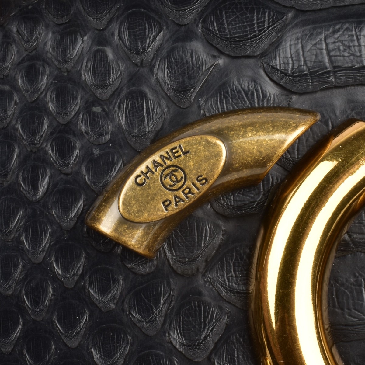 Replica Channel Back Python Antico Flap Bag