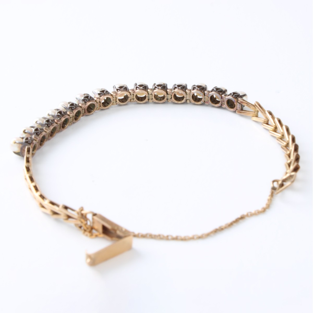 Pearl, 18K & Platinum Bracelet