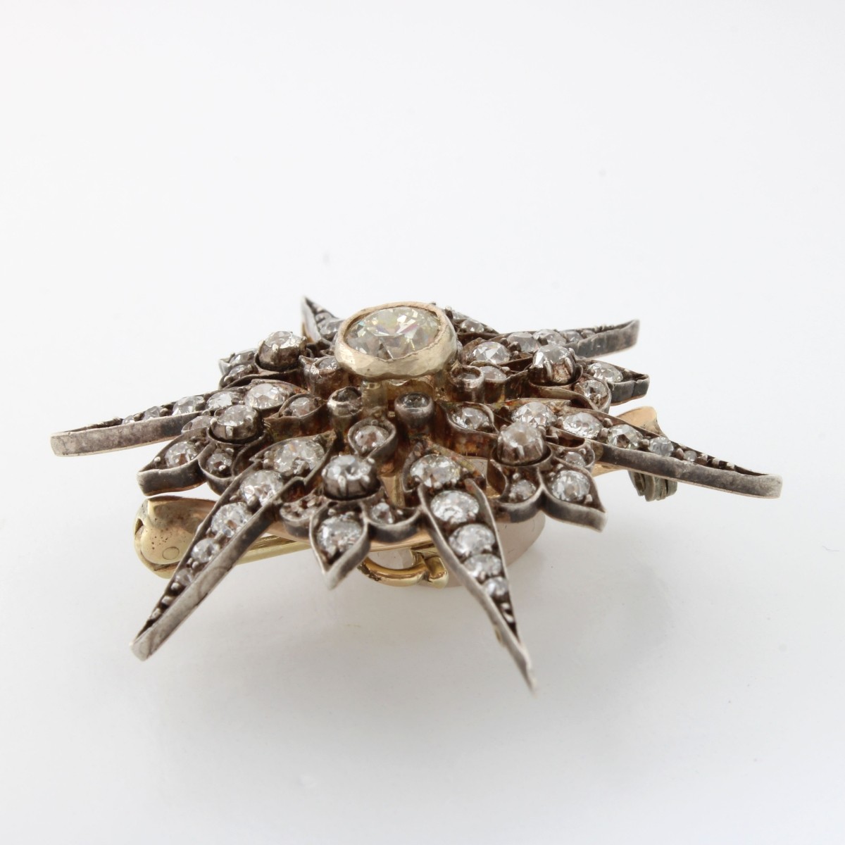 Diamond, Platinum and 18K Pin