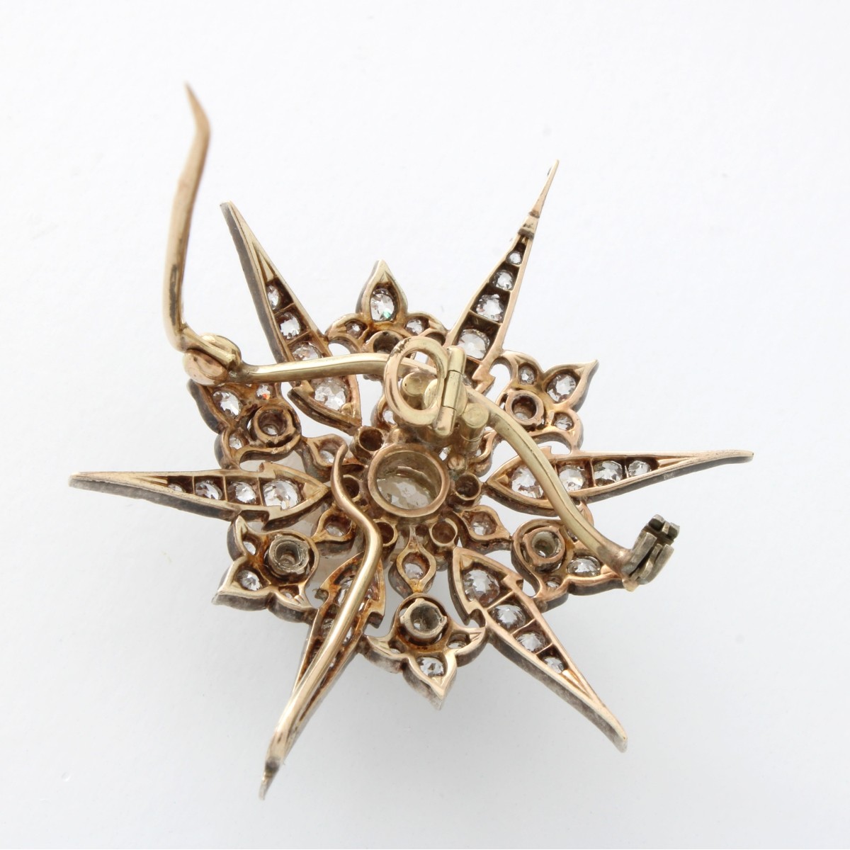 Diamond, Platinum and 18K Pin