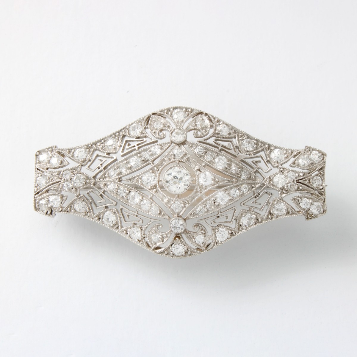 Tiffany Diamond and Platinum Pin