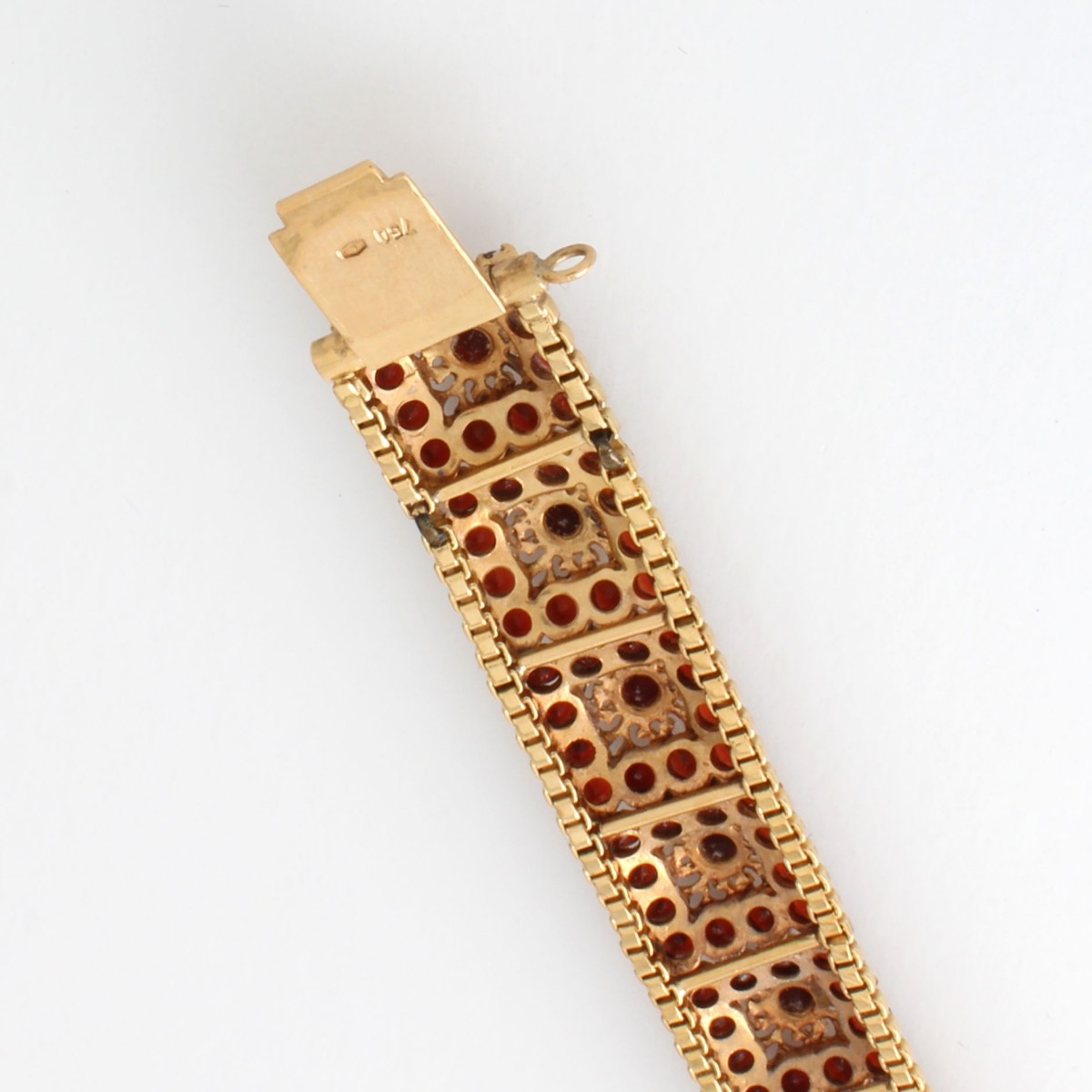 Garnet and 18K Bracelet and Earrings