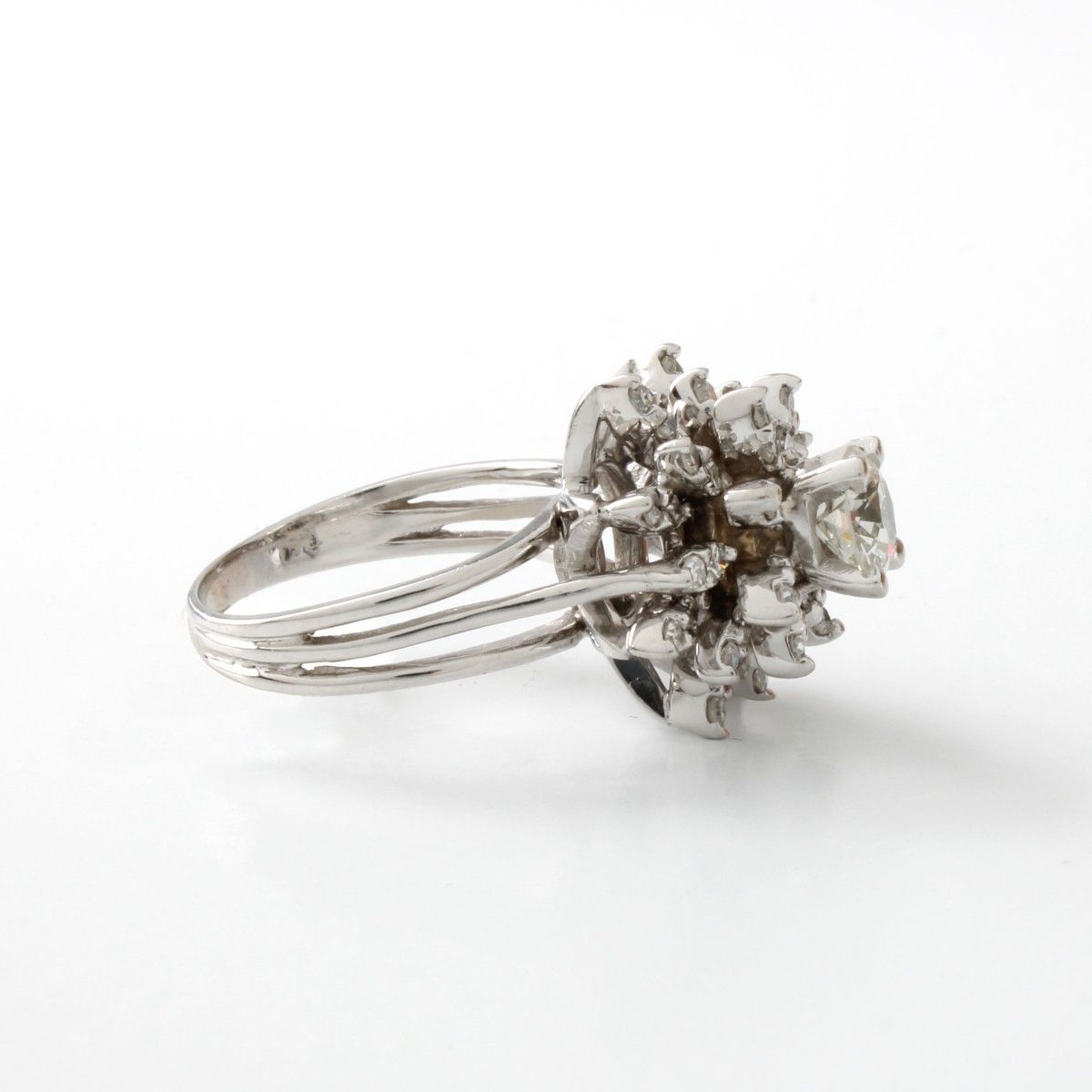 Diamond and 14K Starburst Ring