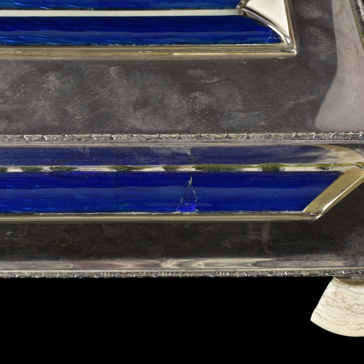 Birmingham Silver and Enamel Box