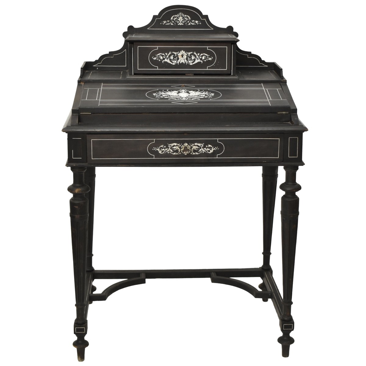 19th Century Ebonized Inlaid Cabinet