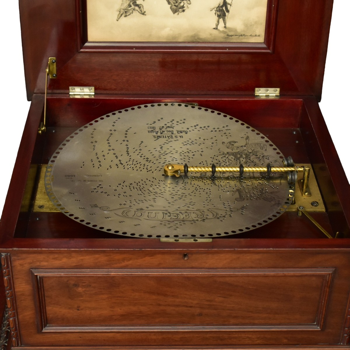 Regina 15 1/2" Metal Disk Music Box