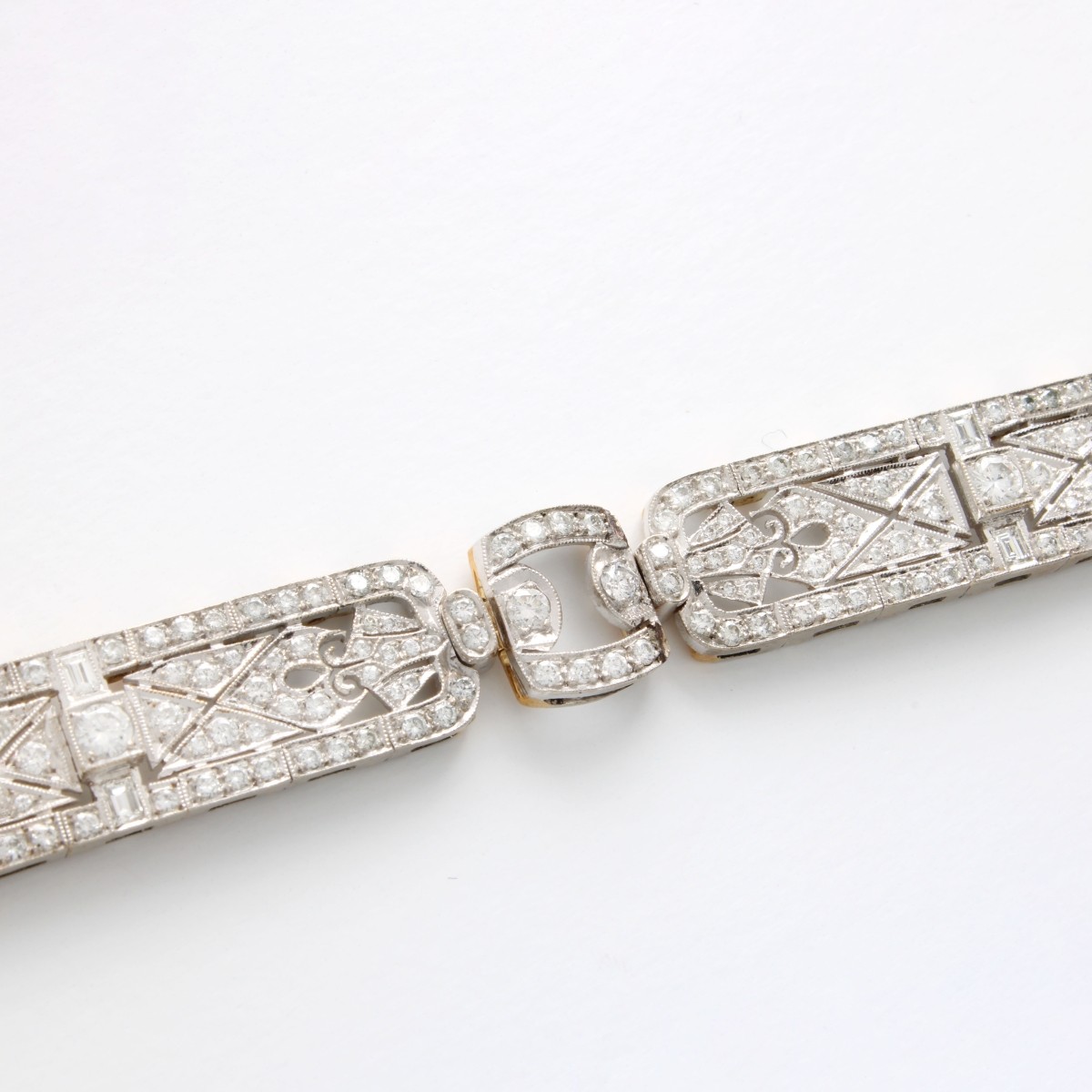Diamond, Platinum and 18K Bracelet