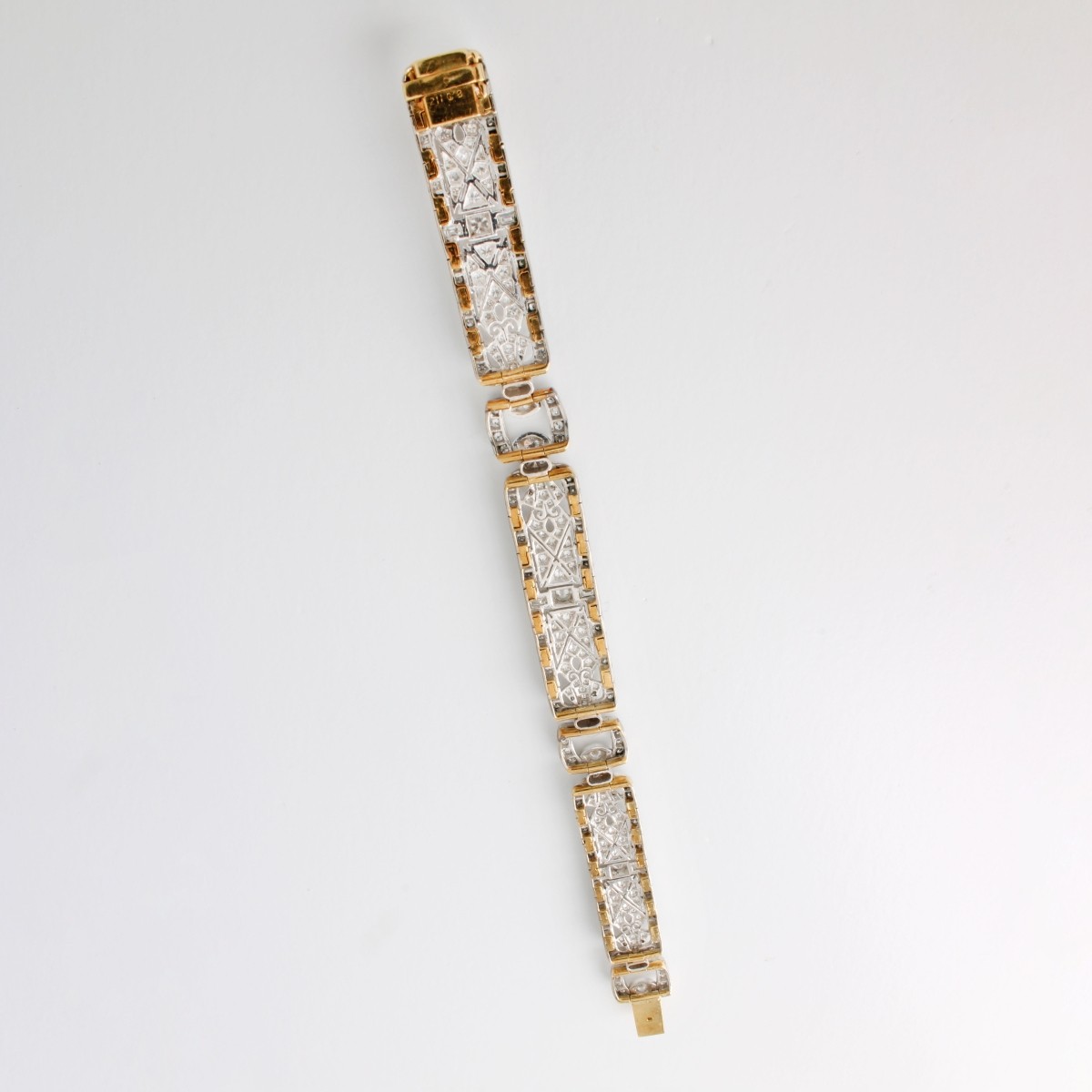 Diamond, Platinum and 18K Bracelet