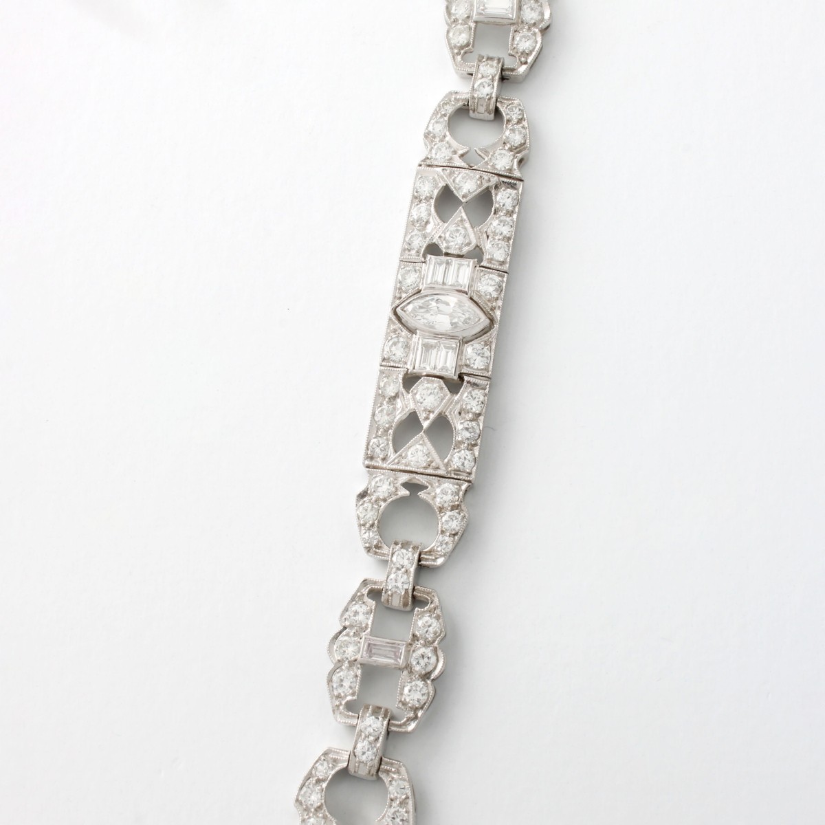 Deco Diamond and Plat. Bracelet