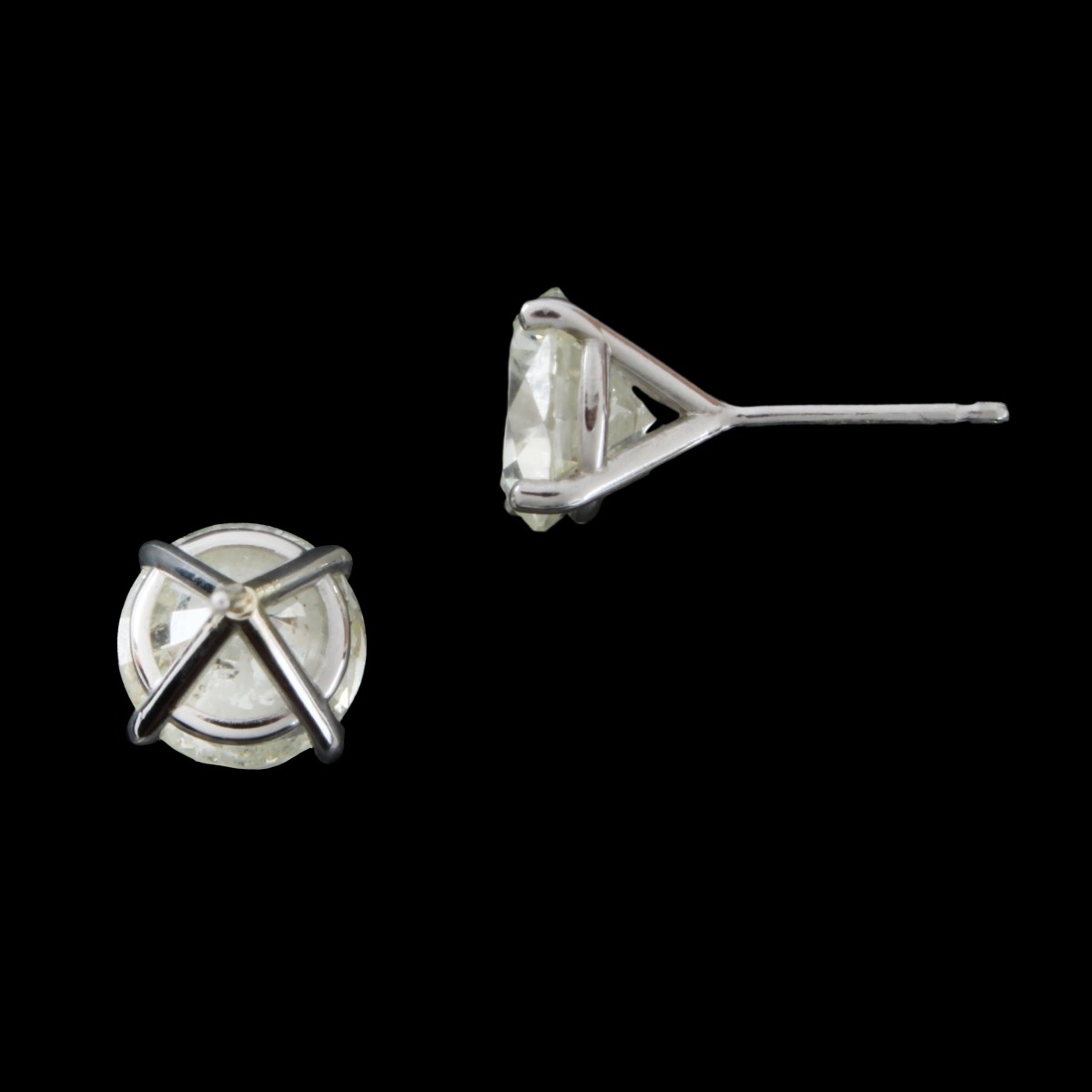 Diamond and 14K Ear Studs