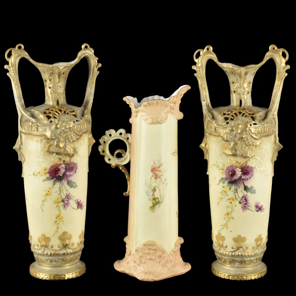 Art Nouveau German Porcelain Vases