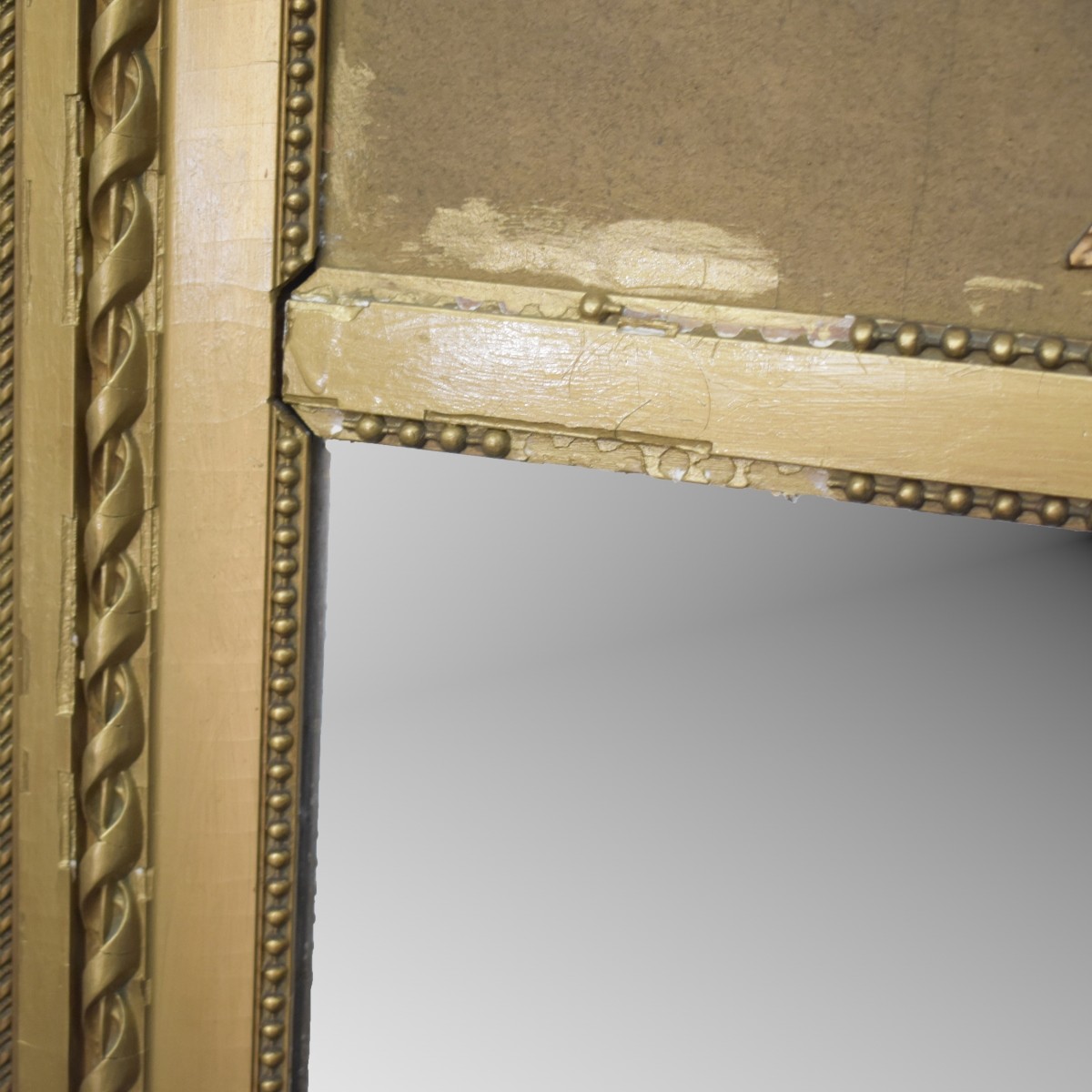 Antique French Style Trumeau Mirror