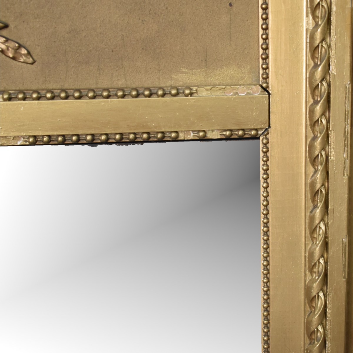Antique French Style Trumeau Mirror