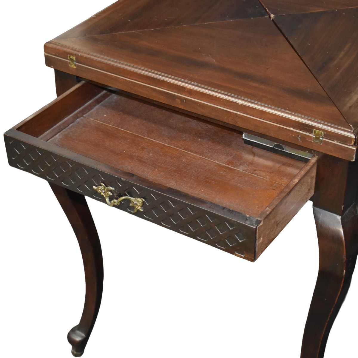 Antique Handkerchief Game Table