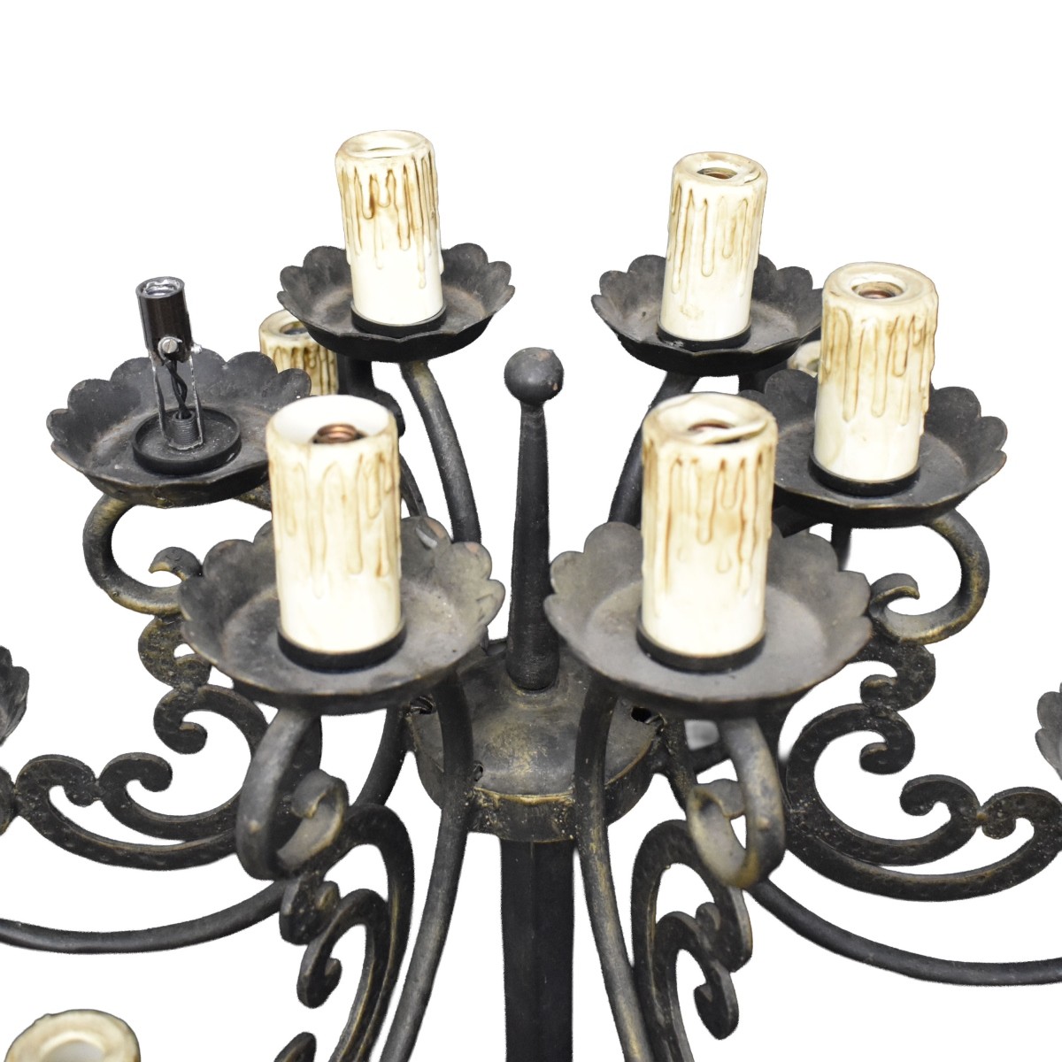 Vintage Wrought Iron Tourchier