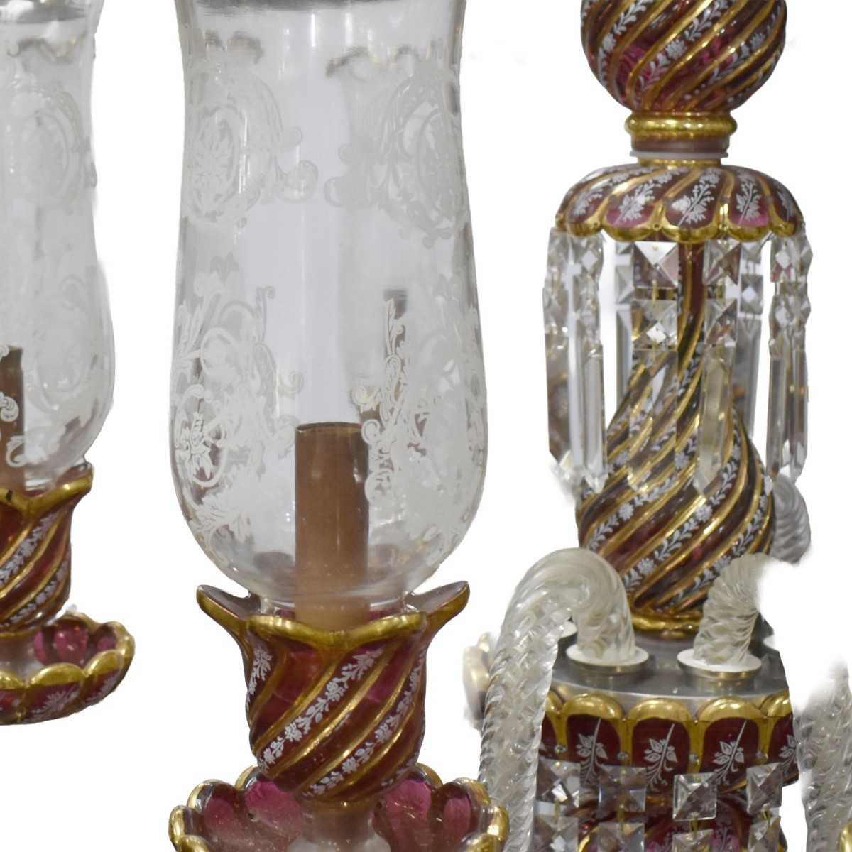 Mid-20th Century Crystal Chandelier