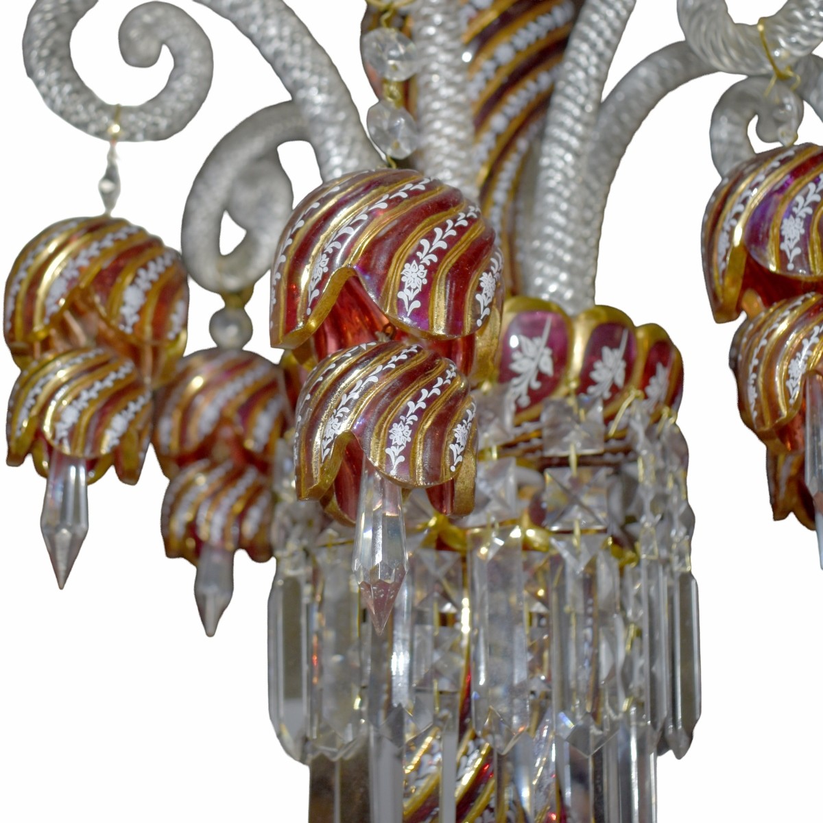 Mid-20th Century Crystal Chandelier