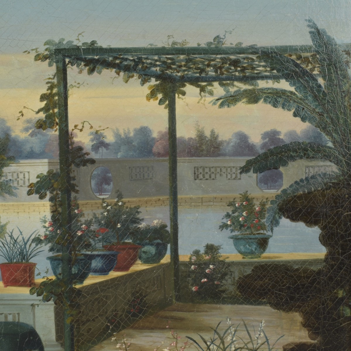 Chinese Export Oil on Canvas