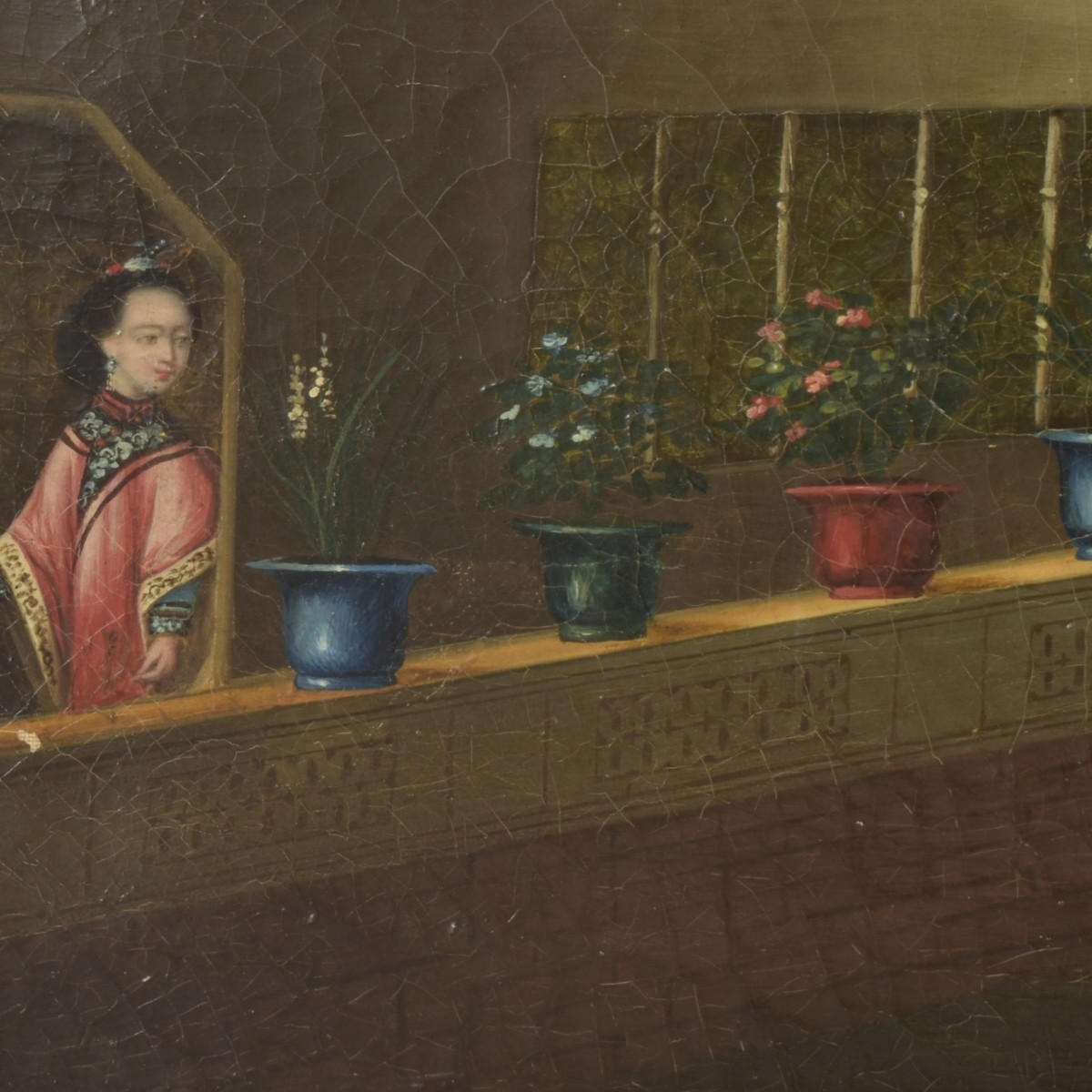 Chinese Export Oil on Canvas